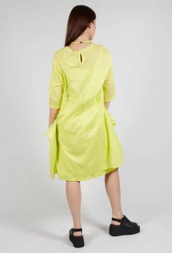 Bread and Butter Dresses^Sheer Smock Dress in Lime