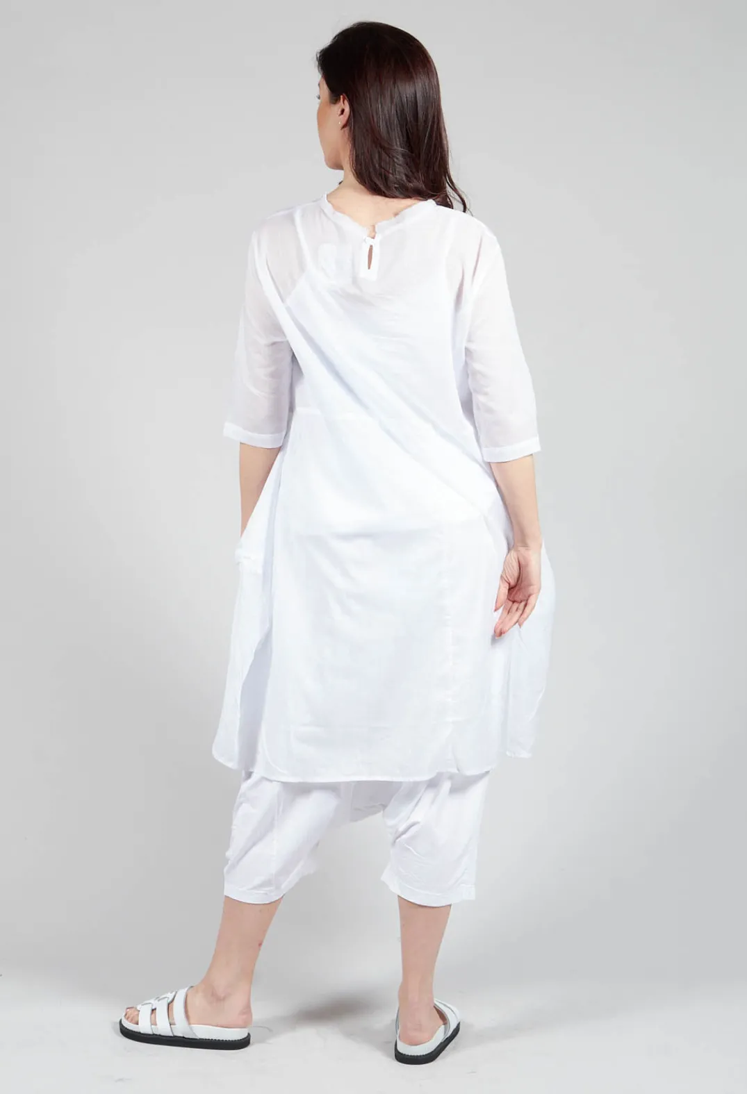 Bread and Butter Dresses^Sheer Smock Dress in White