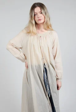 Amici Dresses^Sheer Tunic in Oatmeal