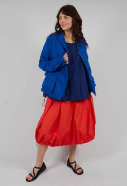 Rundholz Dip Tops^Sheer Vest Top with Adjustable Pull Toggles in Ocean