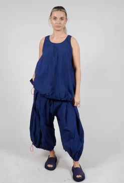 Rundholz Dip Tops^Sheer Vest Top with Adjustable Pull Toggles in Ocean