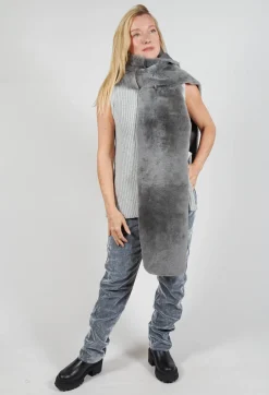 Dom Goor Scarves^Sherling Merino Toscana Scarf in Silver