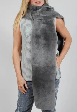 Dom Goor Scarves^Sherling Merino Toscana Scarf in Silver