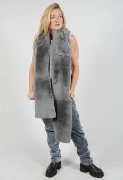 Dom Goor Scarves^Sherling Merino Toscana Scarf in Silver