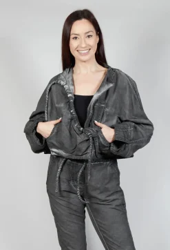 Rundholz Mainline Jackets^Shirred Jacket in Coal Cloud