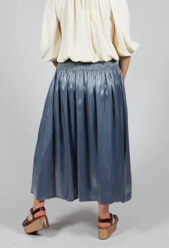 Sfizio Skirts^Shirred Waistband Skirt in Blue