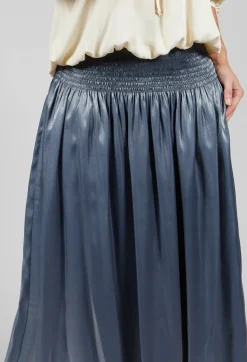 Sfizio Skirts^Shirred Waistband Skirt in Blue