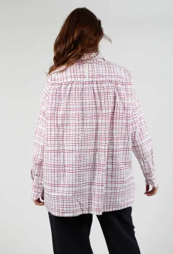 Hannoh Wessel Shirts & Blouses^Shirt Print Clarissa in Fucshia Checks