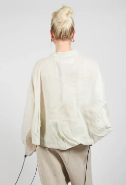 Rundholz Dip Shirts & Blouses^Shirt with Cuff Pull Toggles in Eraser Stiff