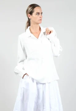 Les Filles d'Ailleurs Tops^Shirt with Gathered Cuffs in White