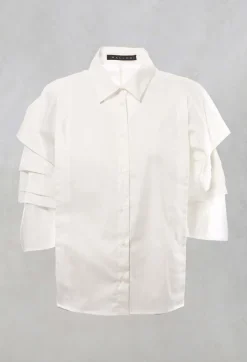 Malloni Shirts & Blouses^Shirt with Pleated Sleeves in Chianti Latte