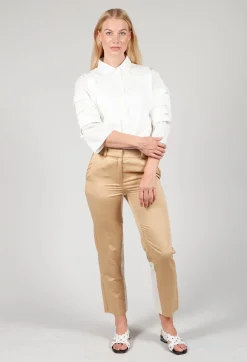 Malloni Shirts & Blouses^Shirt with Pleated Sleeves in Chianti Latte