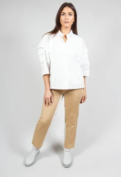 Malloni Shirts & Blouses^Shirt with Pleated Sleeves in Chianti Latte