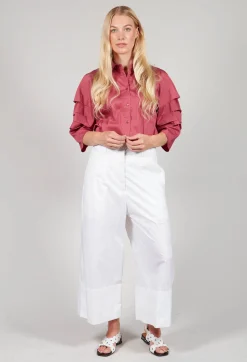 Malloni Shirts & Blouses^Shirt with Pleated Sleeves in Chianti Glicine