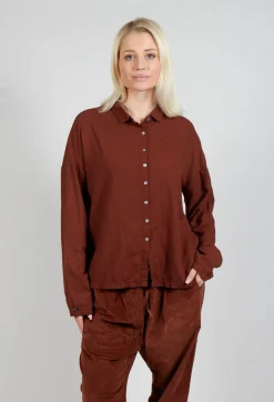Album Di Famiglia Shirts & Blouses^Short Collar Shirt TBC in Rust