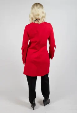 Mei Meij Dresses^Short Dress with Bow Feature Sleeves in Marlboro
