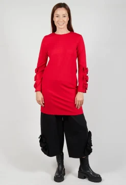 Mei Meij Dresses^Short Dress with Bow Feature Sleeves in Marlboro