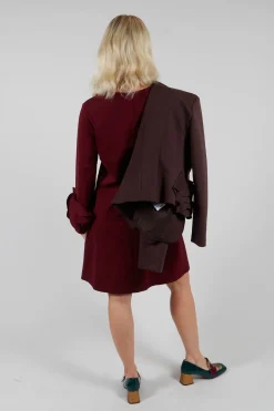 Mei Meij Dresses^Short Shift Dress with Embellished Sleeves in Rumba