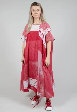 Rundholz Black Label Dresses^Short Sleeve Cotton Dress in Chili Print