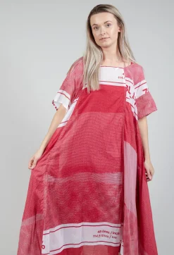 Rundholz Black Label Dresses^Short Sleeve Cotton Dress in Chili Print