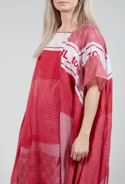 Rundholz Black Label Dresses^Short Sleeve Cotton Dress in Chili Print