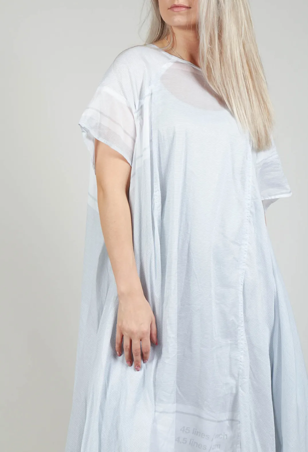 Rundholz Black Label Dresses^Short Sleeve Cotton Dress in Grey Print