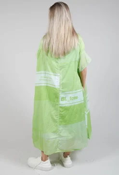 Rundholz Black Label Dresses^Short Sleeve Cotton Dress in Lime Print