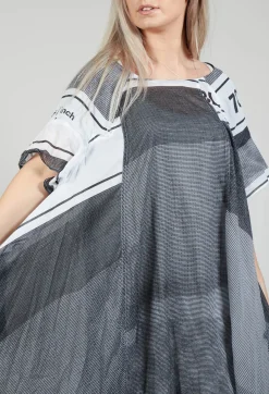 Rundholz Black Label Dresses^Short Sleeve Cotton Dress in Black Print
