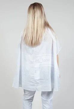 Rundholz Black Label Tops^Short Sleeve Cotton Top in Grey Print