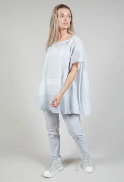 Rundholz Black Label Tops^Short Sleeve Cotton Top in Grey Print