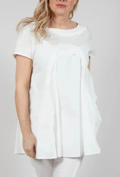 Rundholz Mainline Tops^Short Sleeve Cotton T-Shirt in Starwhite
