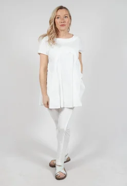 Rundholz Mainline Tops^Short Sleeve Cotton T-Shirt in Starwhite