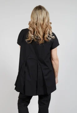 Rundholz Mainline Tops^Short Sleeve Cotton T-Shirt in Black