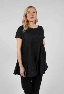 Rundholz Mainline Tops^Short Sleeve Cotton T-Shirt in Black
