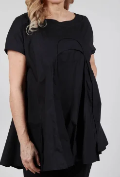 Rundholz Mainline Tops^Short Sleeve Cotton T-Shirt in Black