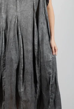 Rundholz Black Label Dresses^Short Sleeve Dress with Balloon Hem in Black Cloud