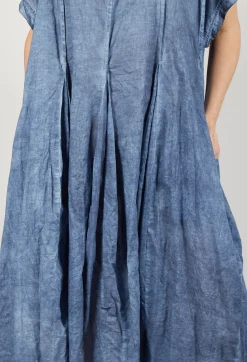 Rundholz Black Label Dresses^Short Sleeve Dress with Balloon Hem in Navy Cloud