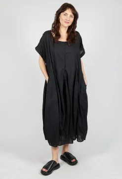 Rundholz Black Label Dresses^Short Sleeve Dress with Balloon Hem in Black