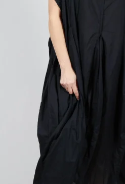 Rundholz Black Label Dresses^Short Sleeve Dress with Balloon Hem in Black