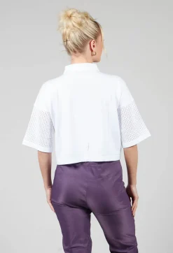 Sarah Pacini Tops^Short Sleeve Knitted Cardigan in White
