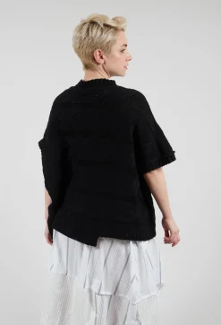 Moyuru Knitwear|Jumpers^Short Sleeve Knitted Jumper in Black