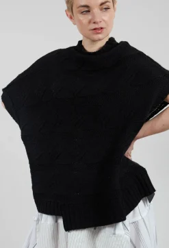 Moyuru Knitwear|Jumpers^Short Sleeve Knitted Jumper in Black