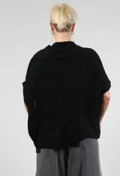 Moyuru Knitwear|Jumpers^Short Sleeve Knitted Jumper in Black