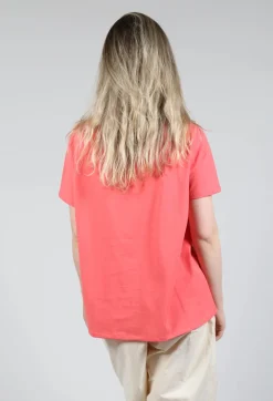 Apuntob Shirts & Blouses^Short Sleeve T-Shirt in Strawberry