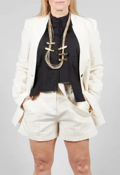 Isabel Benenato Shorts^Shorts in Milk