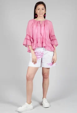 Beatrice B Shorts^Shorts with Pink Flower Print