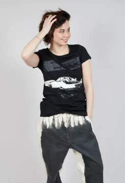 Rundholz Mainline Tops^Shortsleeve Top in Black Print