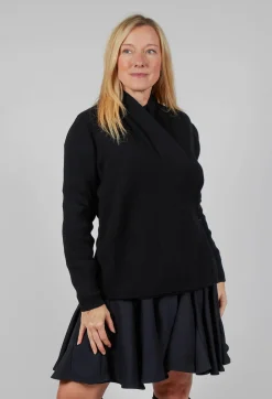 Mei Meij Jackets^Side Fasten Cardigan in Nero