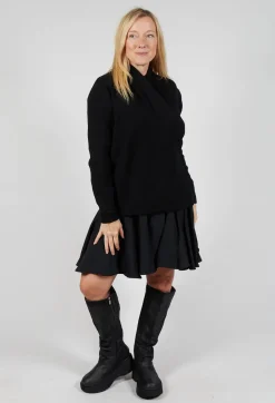 Mei Meij Jackets^Side Fasten Cardigan in Nero
