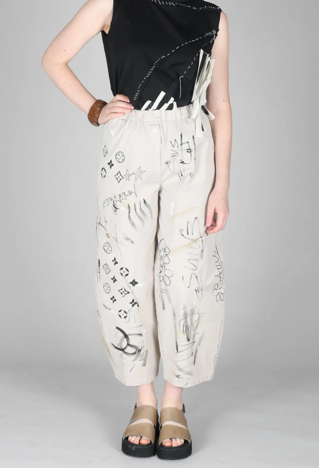 Tadashi Trousers^Signature Design Trousers in Beige